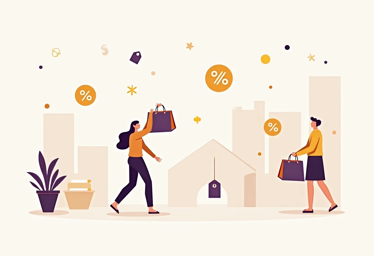 Concepto de ahorro en compras
