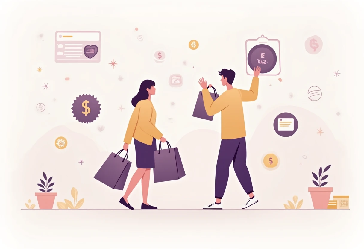 Illustration of shopping savings