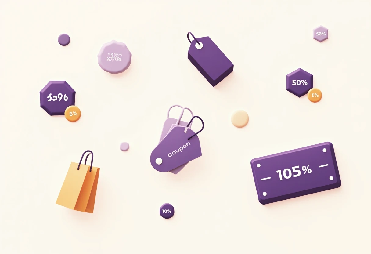 Illustration de coupons et réductions sportives