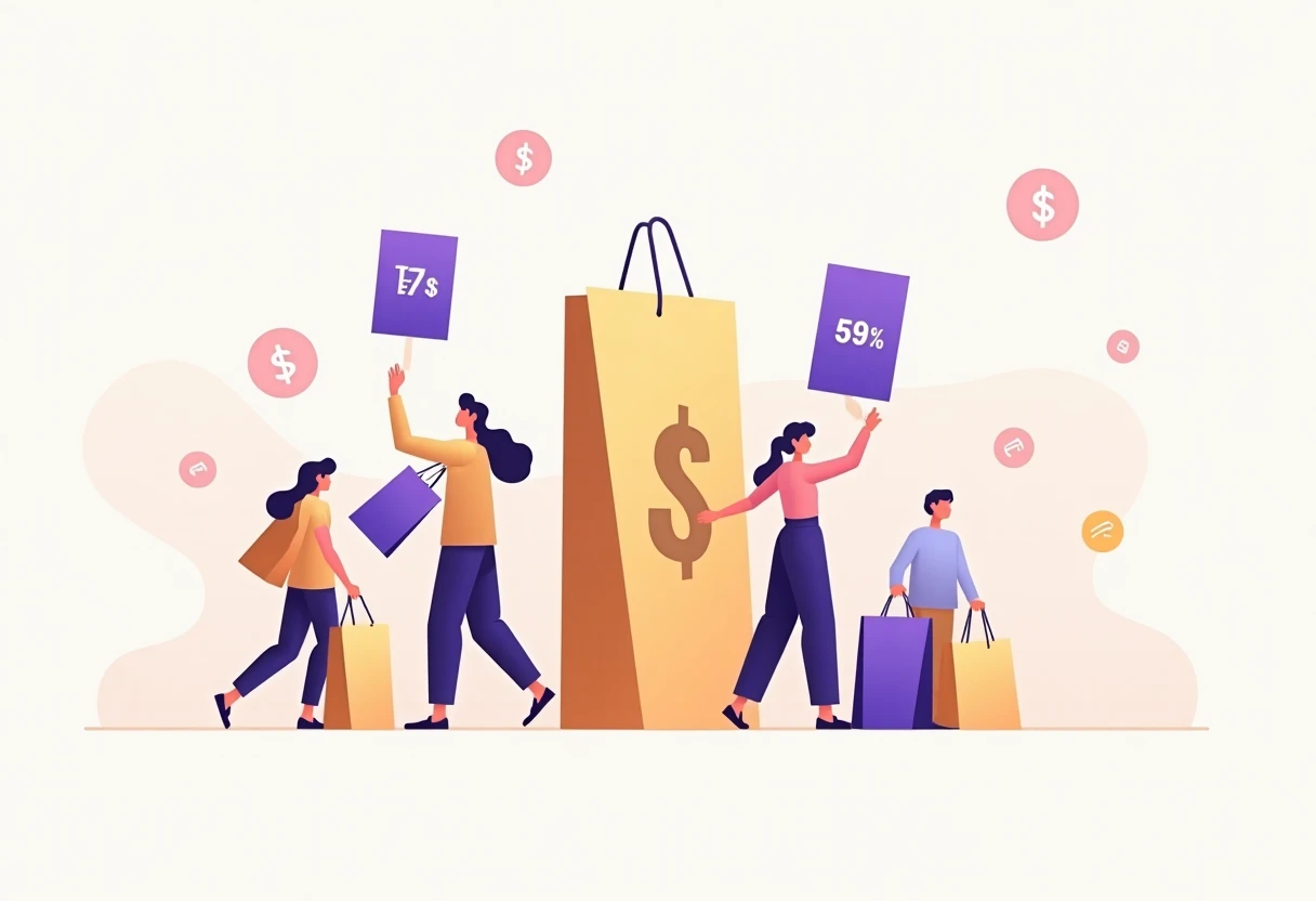 Shopping savings concept