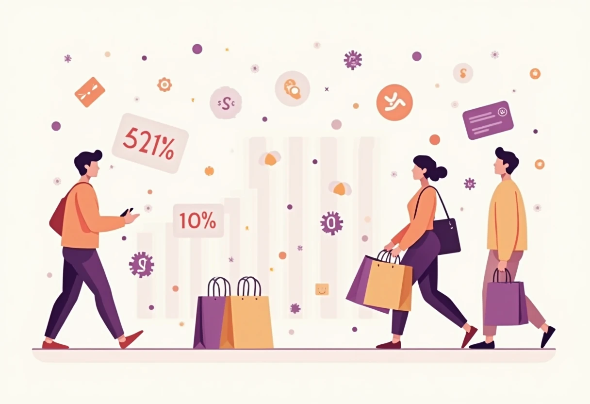 Shopping savings illustration
